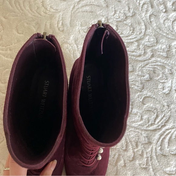 Stuart Weitzman Kitten Heel Suede Boot - Picture 7 of 8